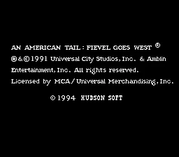 American Tail An Fievel Goes West